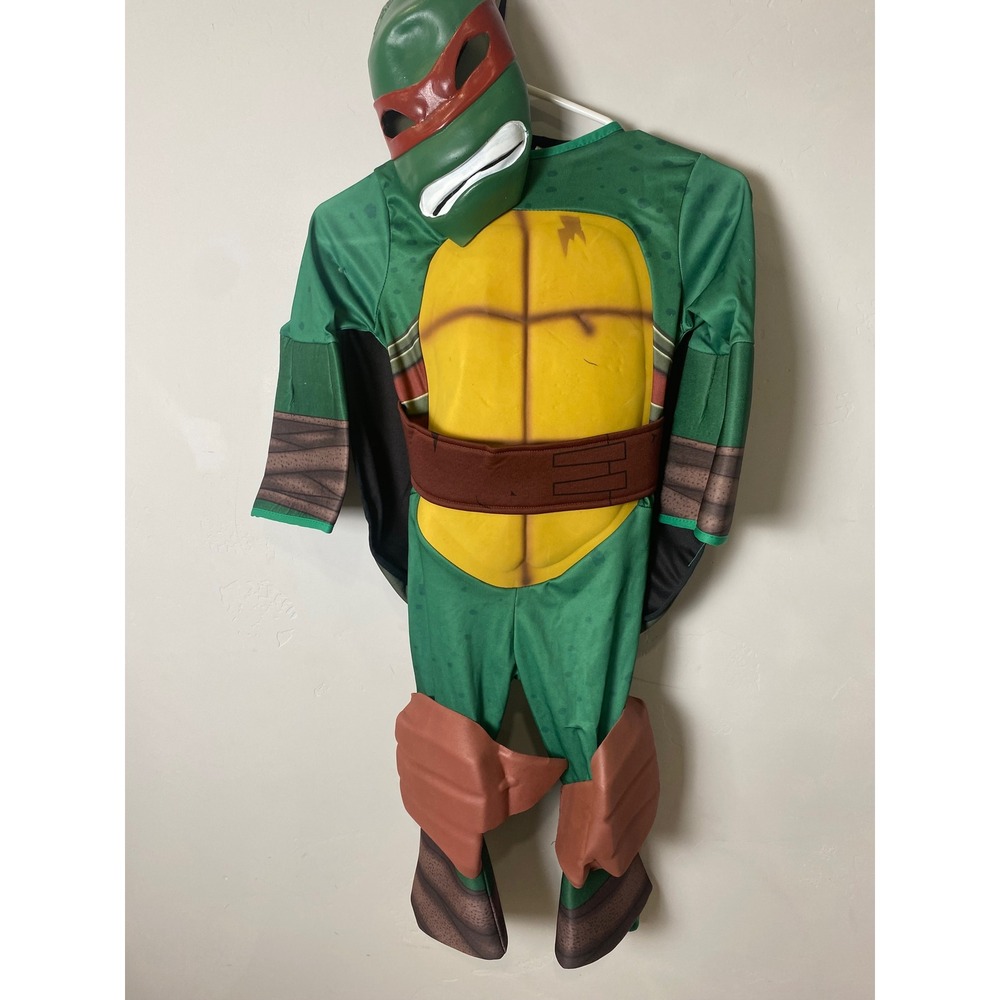 Kids Teenage Mutant Ninja Turtles Raphael Costume with Mask and Shell Green 5/6